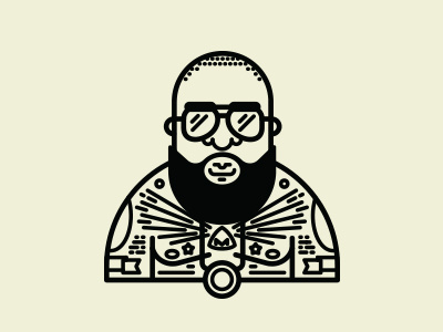Rick Ross on Hip Hop Illies character hip hop icon illustration line art music rick ross