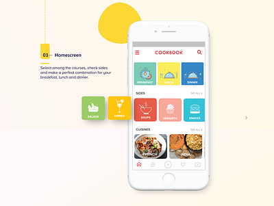 Cookbook - Recipe app cook cookbook food illustraion product design ui ui ux ux