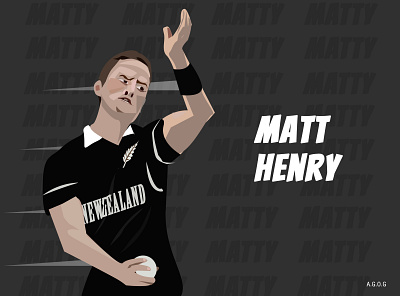 black cap bowler art artwork bowler cricket design illustration portrait sports