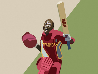 The Prince of Cricket ,Lara art cricket cricketer design illustration illustrator portrait sports