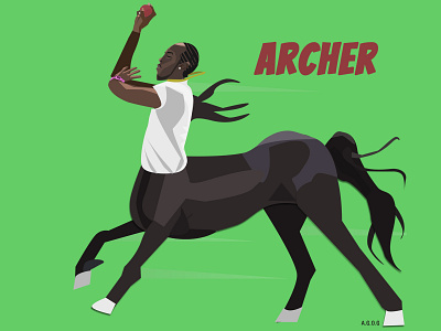 Archer the warhorse centaur centaur cricket design england horse illustration sports wildlife