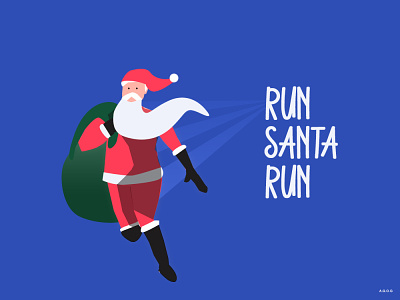 Run Santa Run 2021 art christmas december design festival happy illustration illustrator merry run running santa santaclaus xmas