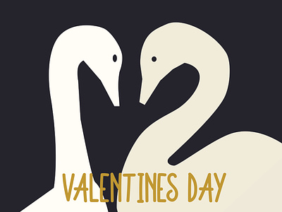 VALENTINES DAY design illustration love lovers minimal sex swans valentine valentines valentinesday