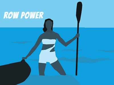 Row Power art boat branding design illustration kayak kayaking oar row rowing sports sportsillustration swim watersports