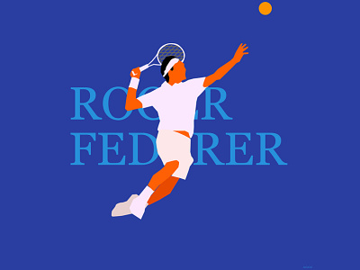 Roger ace art branding design federer illustration return roger sports tennis