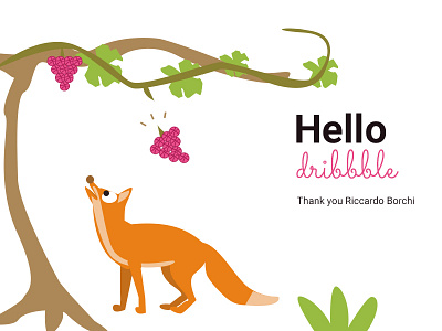 Hello Dribbble from George illustration