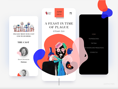 A feast in time of plague - the mobile 2020 blue branding clean covid covid19 design digital art digital illustration graphic design illustration mobile music opera oxford poster production ui website