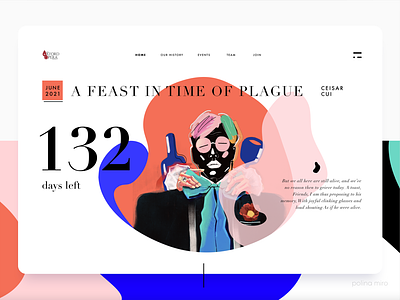 A feast in time of plague - the Website 2020 blue branding covid covid-19 covid19 design digital art digital illustration graphic design illustration music opera pandemic procreate production time ui