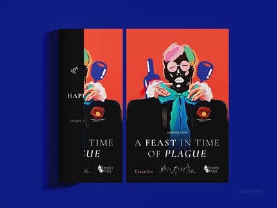 A feast in time of plague - The Poster 2020 blue branding covid-19 covid19 design digital art digital illustration graphic design illustration music opera pandemic poster procreate production society ui
