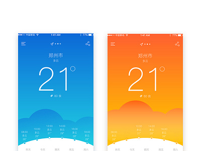 Weather interface (copy) illustration ui