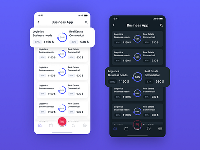 Business app  Dribbble