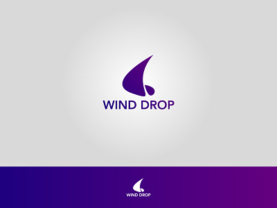 Wind Drop art brand and identity branding flat gradient logo graphic design icon illustration illustrator logo design minimal minimalist logo vector web