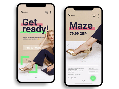 Modami design fashion ui userinterface ux web design