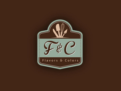 Flavors & Colors Logo bakery branding logo