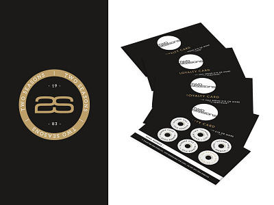 Two Seasons Loyalty Cards brand brand identity branding business cards design logo loyalty card pos skate skateboarding two seasons