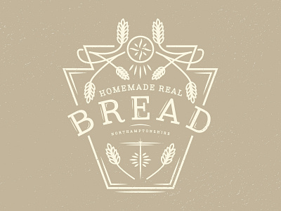 Homemade Real Bread Logo bakery brand brand identity branding bread food homemade local logo texture typography wip