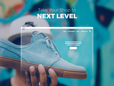 Store window design ecommerce flat minimal online store website