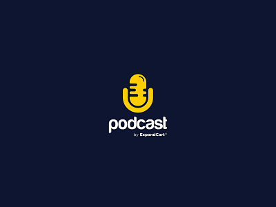 Podcast Logo ecommerce flat logo design minimal podcast