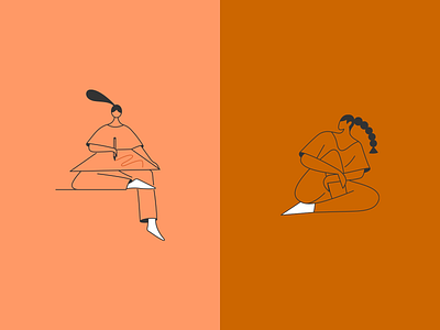 Illustrated characters design flat illustration minimal success vector
