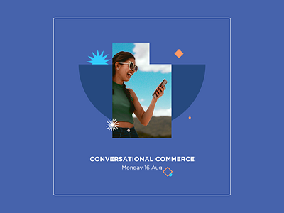 Conversational commerce branding design ecommerce facebook flat illustration minimal online store success