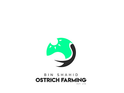 Logo Design (Bin Shahid Ostrich Farming) circle farming graphicdesign logo ostrich uidesign