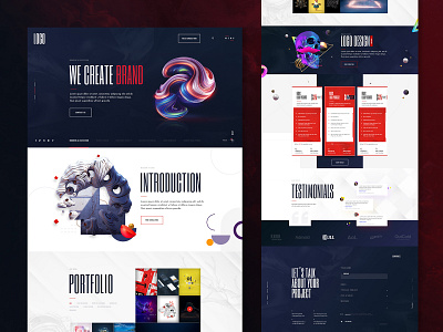 Website Design (Brands) branding creative design footer graphicdesign header illustration landingpage logo minimal portfolio testimonials typography ui ux vector website