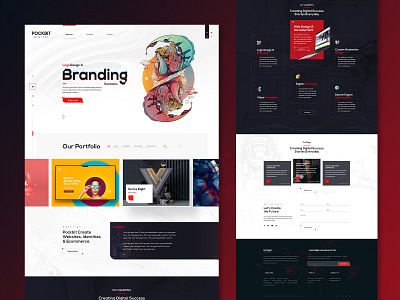 Website Design (Pockbit Digital) blogs branding colorful creative design design digital graphicdesign illustration minimal portfolio typography ui ux website