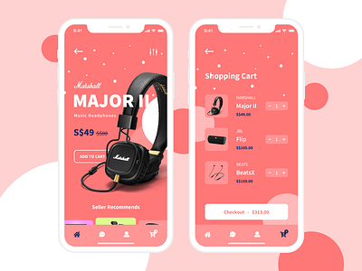 Christmas Themed Ecommerce App app beats christmas design ecommerce headphones ios jbl marshall mobile ui ux