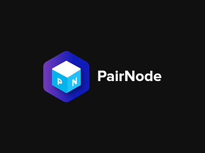 PairNode Logo 3d branding color design host icon identity logo minimal tech vector