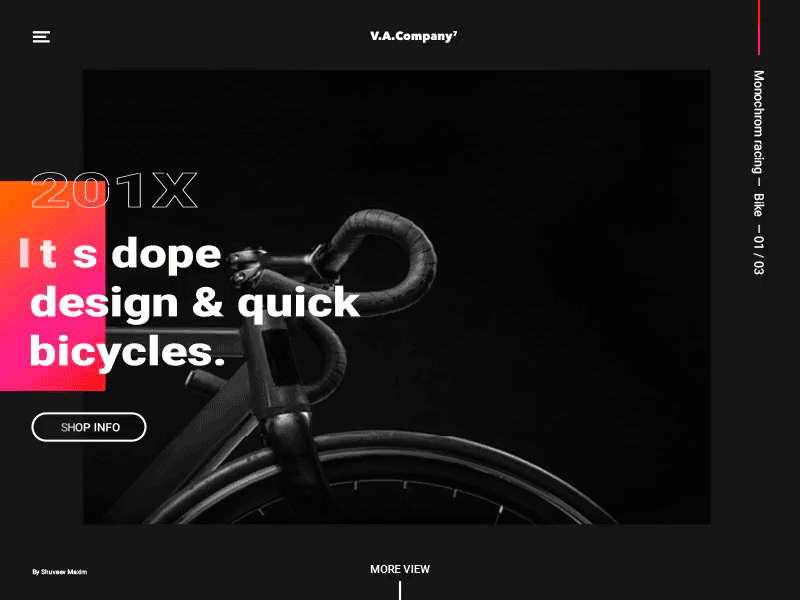 Promo screen – Dope bicycles animation bicycles inspiration interaction mainscreen motion preloader product transition ui ux webdesign