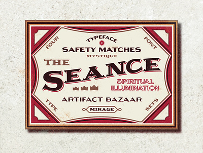 The Seance Safety Matches badge design branding design brushes studio textures typeface vintage badge vintage font vintage logo