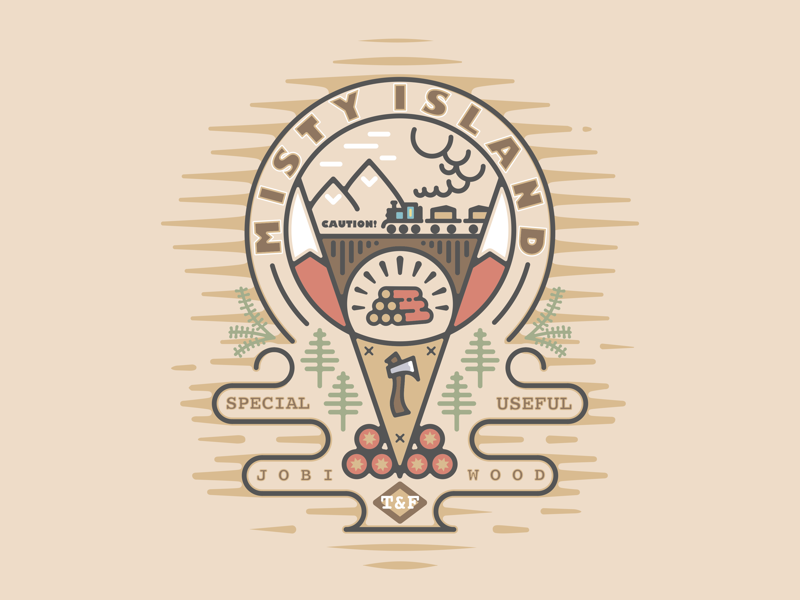 Misty Island Logging by ARTIFACT BAZAAR on Dribbble