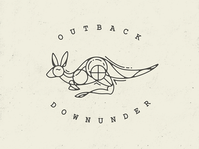 Outback + Down Under aussie australia design down under illustration joke kangaroo outback t shirt tee typography