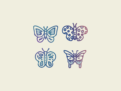 Persephone Monarch butterfly gradient illustration lines pure rough simple spot story vectors