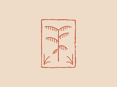 Palm Tree Badge badge commissions design emblem illustrative logo mark minimal palm stamp texture tree