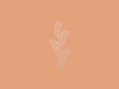 River Branches branches clean client lines logo minimal plants river wavy