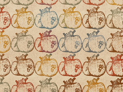 Applewood artistic cloth editorial freelance fruit illustration magazine minimal pattern spot textile