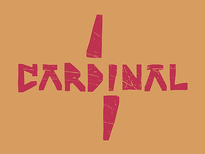 Cardinal agency brand cardinal cruise custom handwritten logo texture travel type