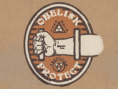 Obelisk badge badge design drawing game graphics illustration ipad logo posca texture vector textures