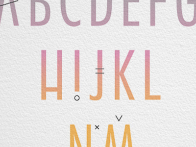 NM Split Fountain T-Shirt Graphic glyphs gradient graphic design orange pink tshirt typography