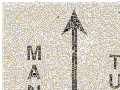 Mangia Tutto design italian mosaic typography