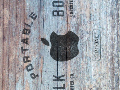 Portable Talk Box! "iPhone" apple blue case crate design graphic iphone iphone4 typography vintage