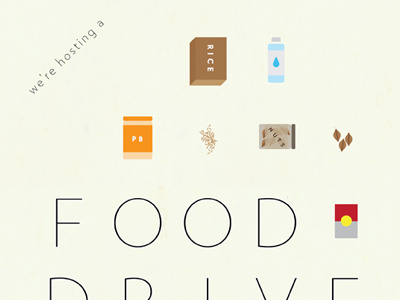 Food Drive design event graphic icon illustration poster