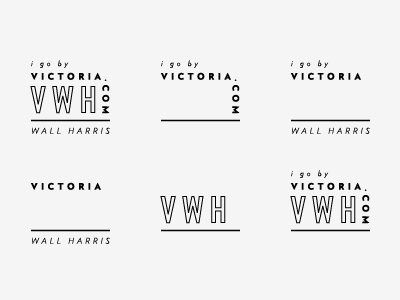 VWH Logo Option design graphic logo logotype typography