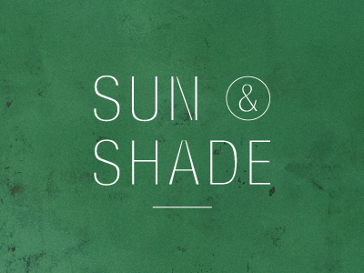 Sun & Shade custom editorial elysse ricci graphic design leo parade logo logotype symbol typography