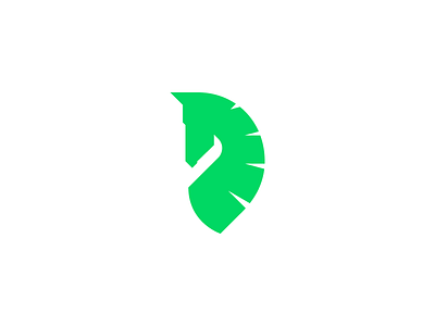 Green horse design green horse logo logotype minimal