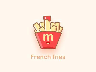 Food icons exercise - French fries copy exercise hamburger mbe sketch unoriginal