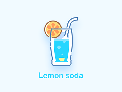 Food icons exercise - Lemon soda lemon mbe sketch soda