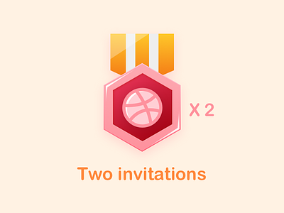 Two Invitations dribbble illustrator invitation invite invites two