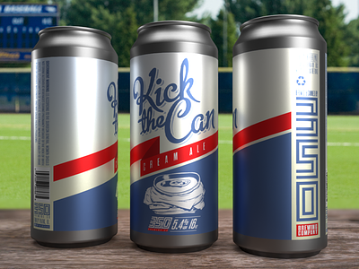 350 Brewing Co. - Kick The Can branding craftbeer design illustration logo package design typography